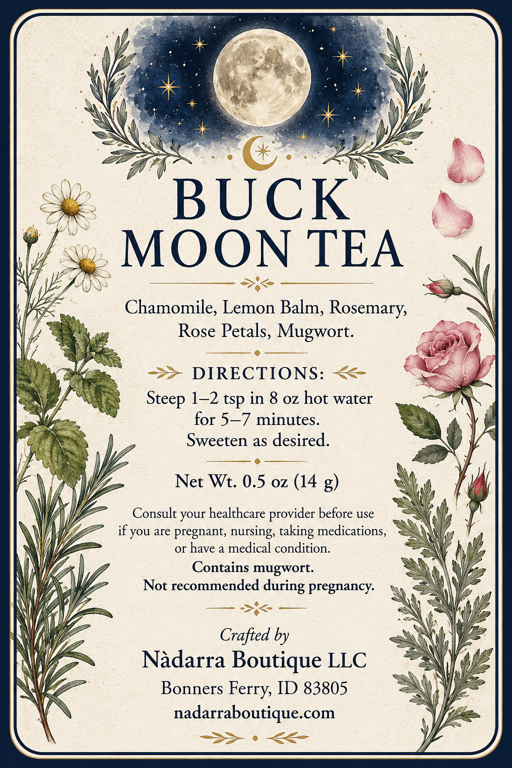 Buck Moon Book and Tea Set