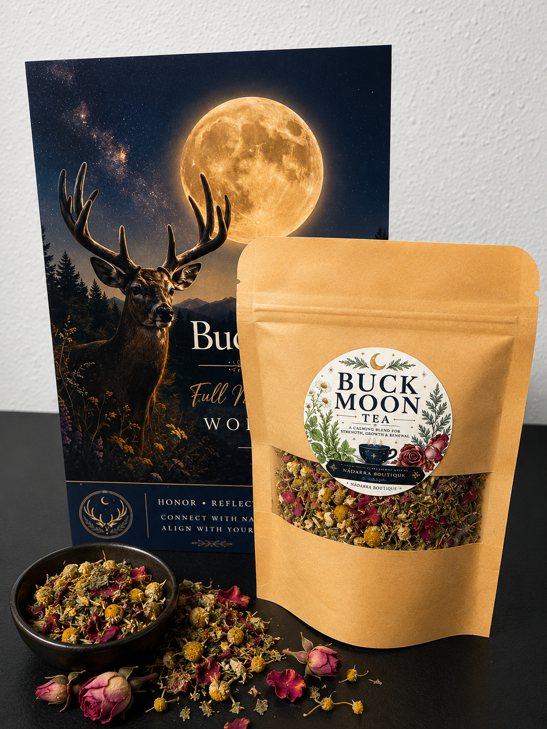 Buck Moon Book and Tea Set