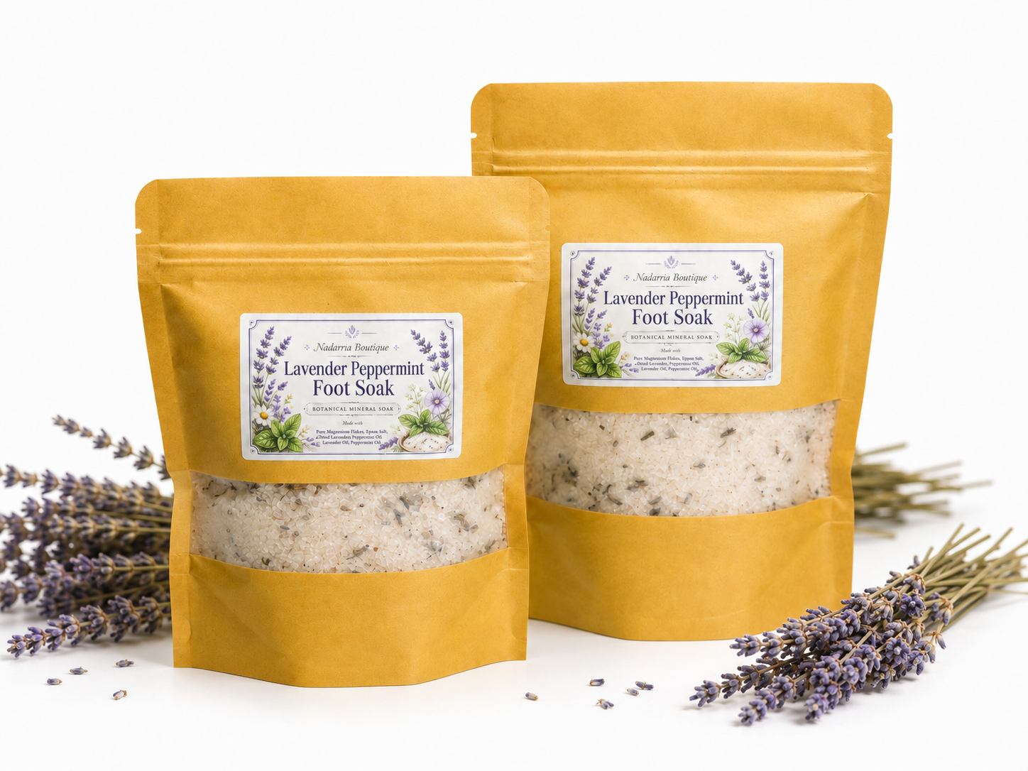 Lavender Peppermint Mineral Foot Soak | 12 oz