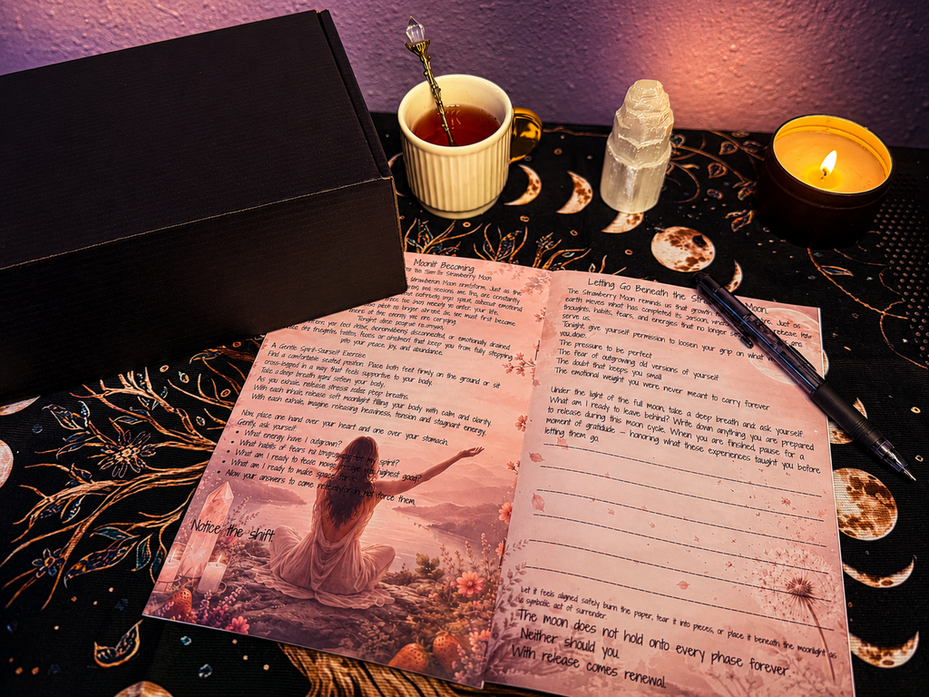 Strawberry Moon Book and Botanicals Bundle