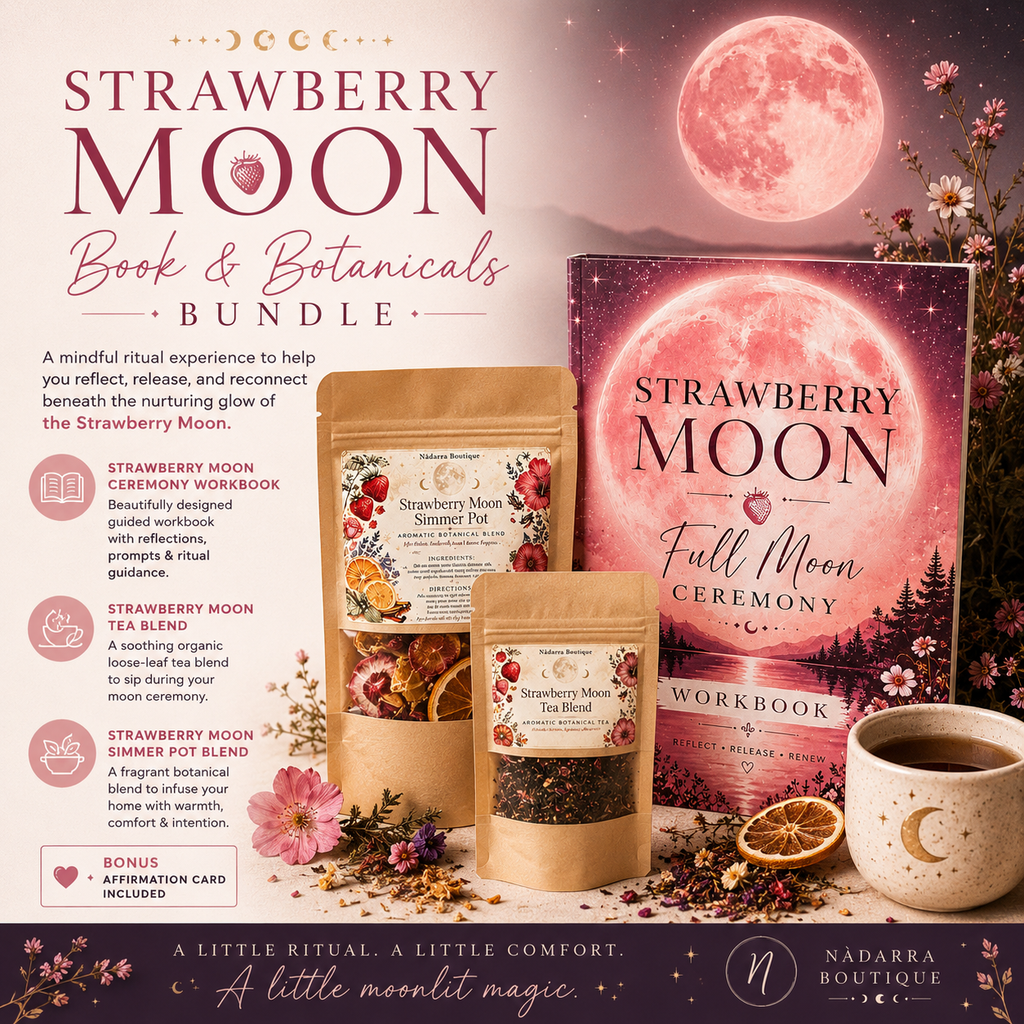 Strawberry Moon Book and Botanicals Bundle